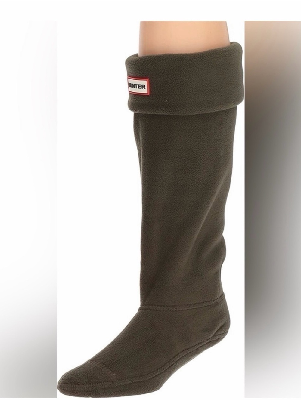 Hunter Olive Fleece Boot Sock